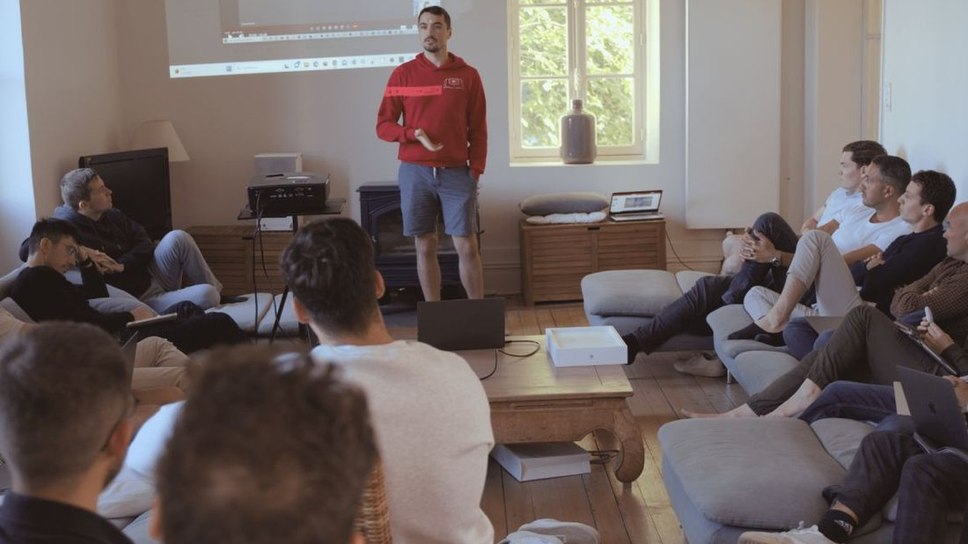 Conférence devant des entrepreneurs